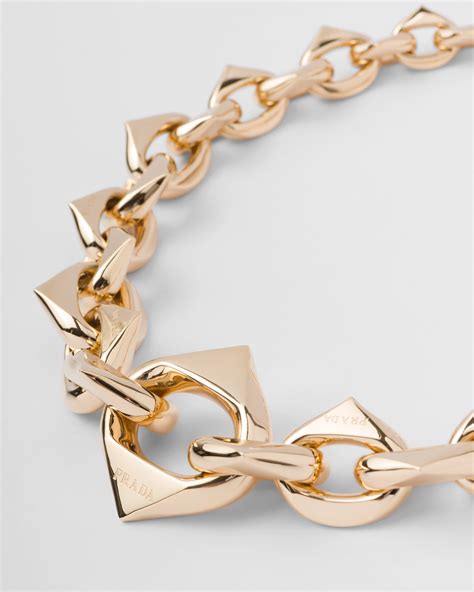 prada gold logo|Prada eternal gold jewelry.